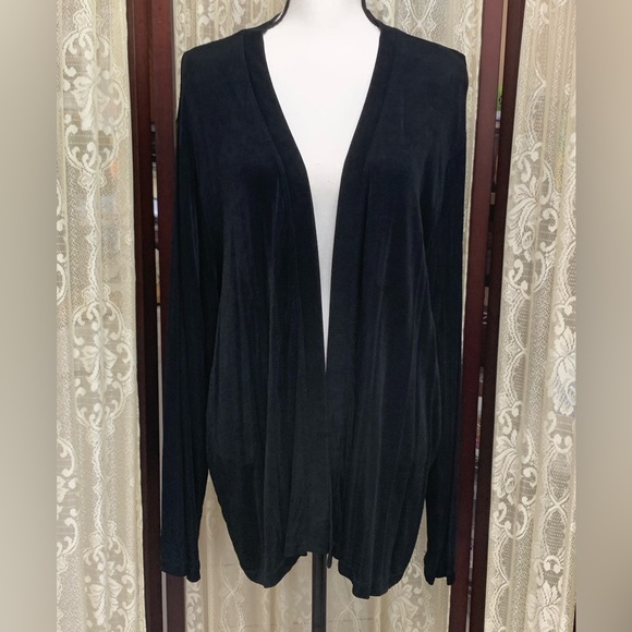 2 PC CITIKNITS BLACK TANK TOP & CARDIGAN - SZ XL/1X - Picture 6 of 9
